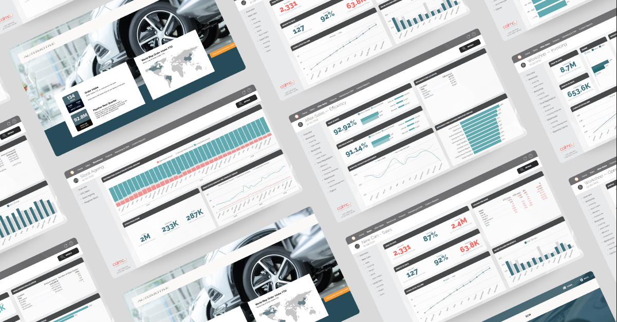 Business Intelligence dashboards for a car dealership in a pattern